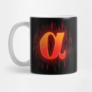 Greek Alpha - Orangey Red Mug